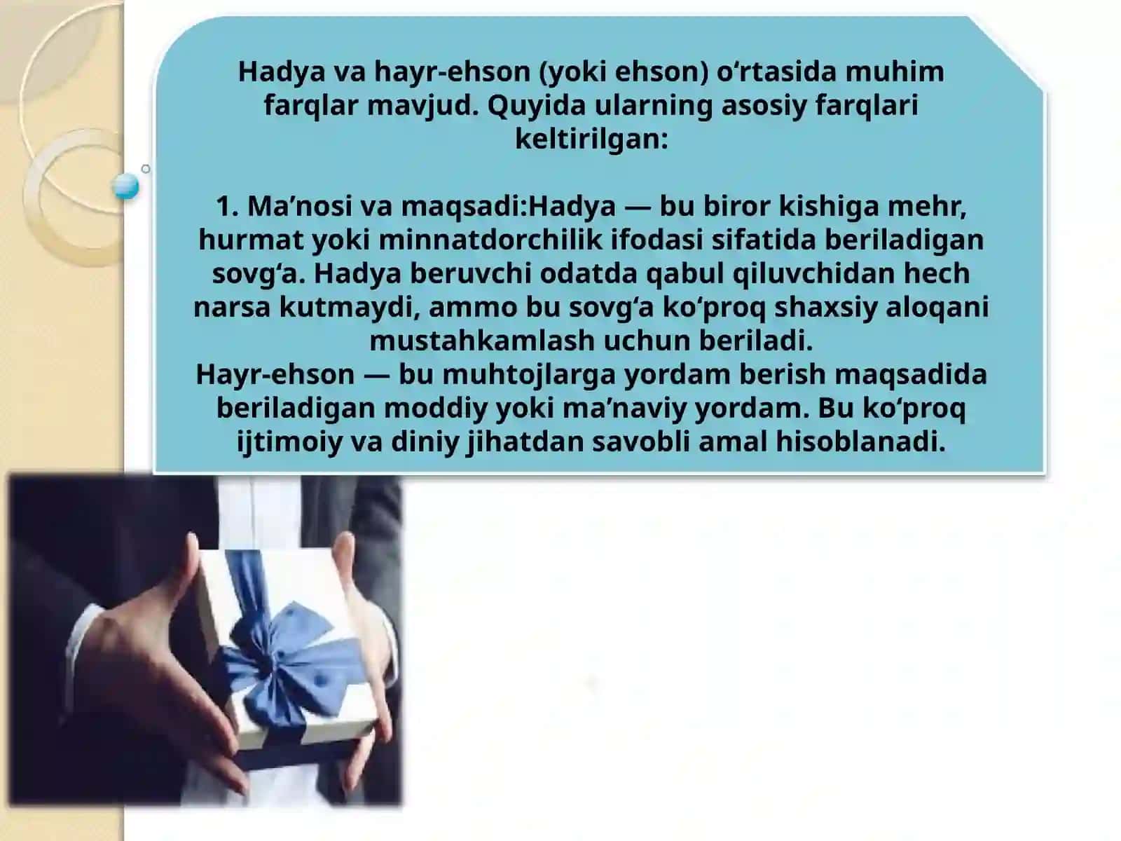 Hayir-ehson  shartnomasi  va  uning  hadya  shartnomasidan  farqli jihatlari 2