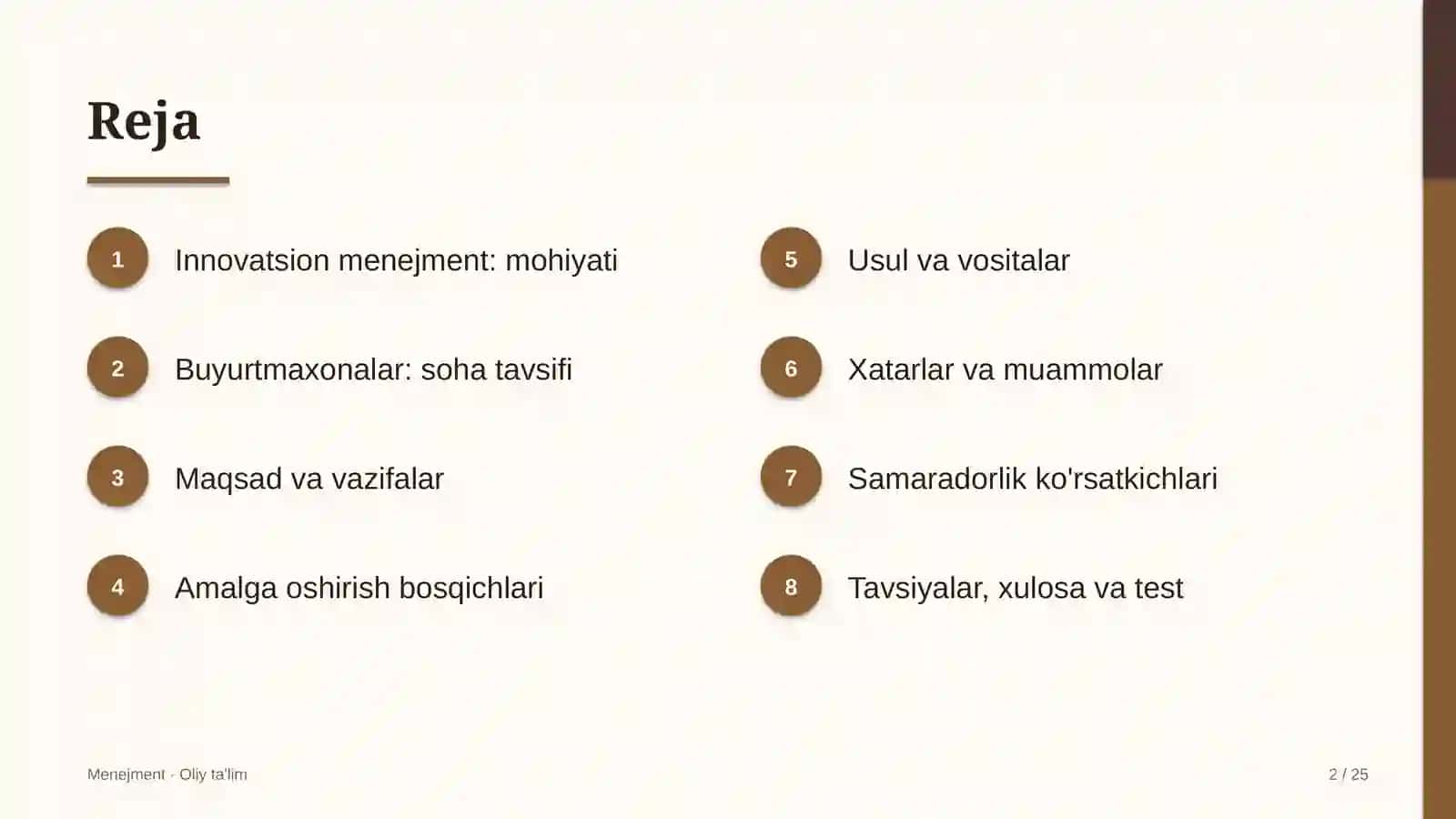 Buyurtmaxonalar misolida: mohiyati, bosqichlari, usullari va ko'rsatkichlari 2