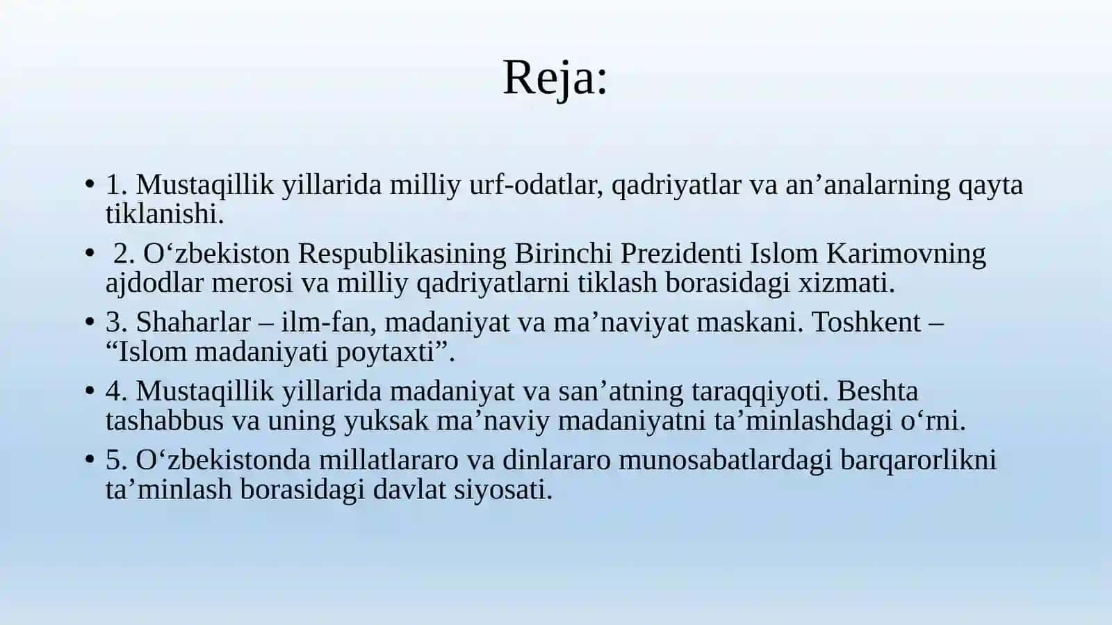 MUSTAQILLIK YILLARIDA O'ZBEKISTONDAGI MAVZIY MATNIY TARAQQIYOT 2