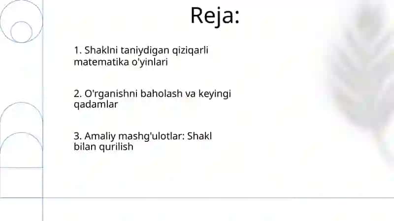 Matematik oyinlarda bolalarning geometrik shakllarni idrok qilishga orgatish 2