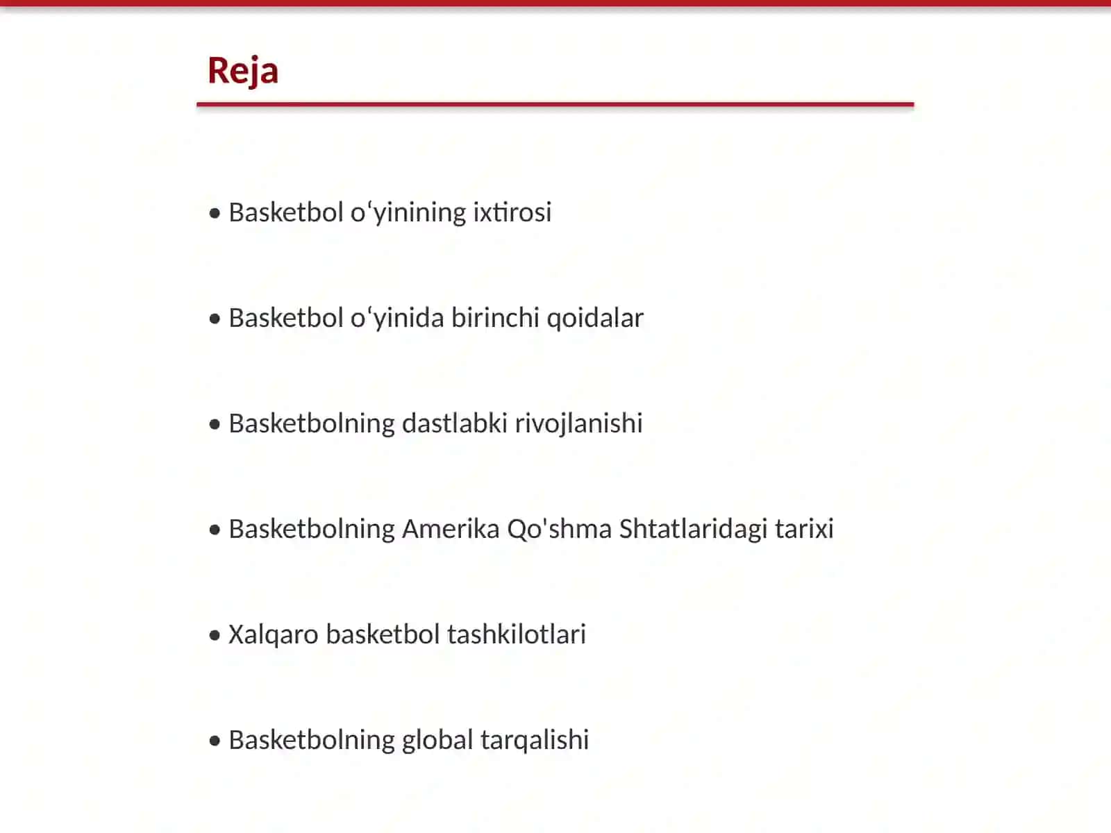 Basketbol oʻynining kelib chiqishi va rivojlanish tarixi 2