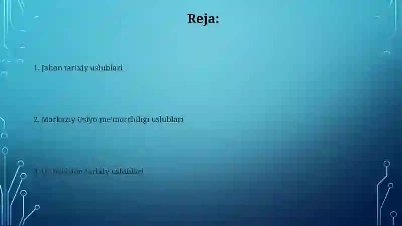 Maxsus tarixiy uslublar 2