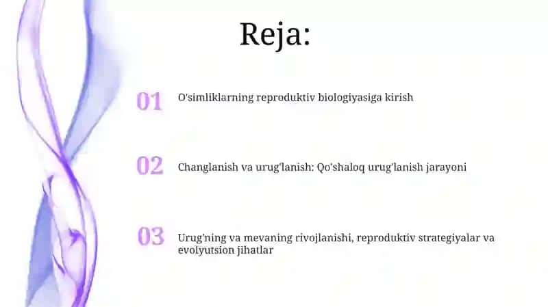 Changlanish biologiyasi va qósh urugʻlanish jarayoni 2