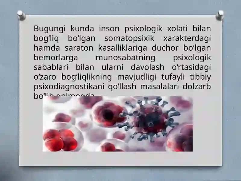 Onkologik kasalliklar bilan og’rigan bemorlarning psixologik xususiyatlari 2