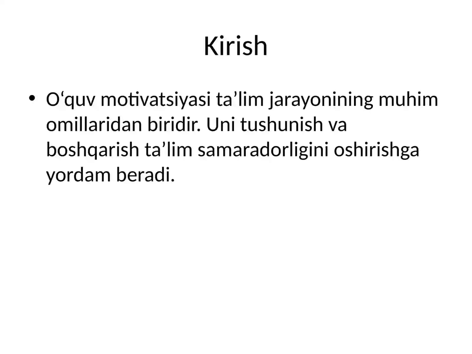 O‘quv Motivatsiyasi va Uni Boshqarish Muammosi 2