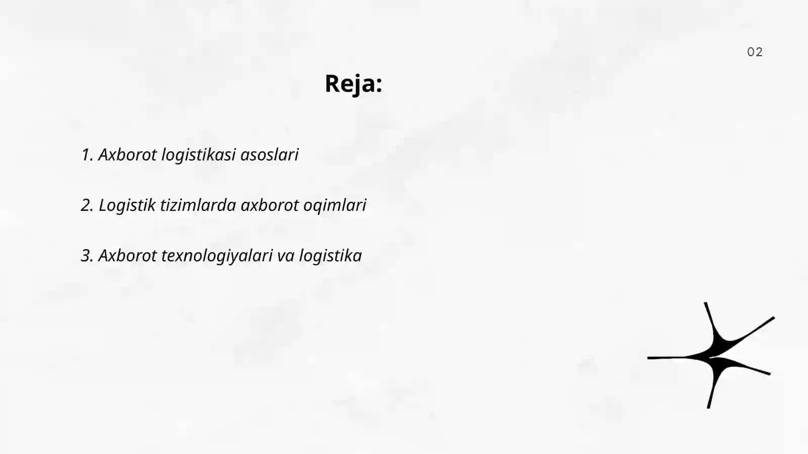 Axborot logistikasi asoslari 2