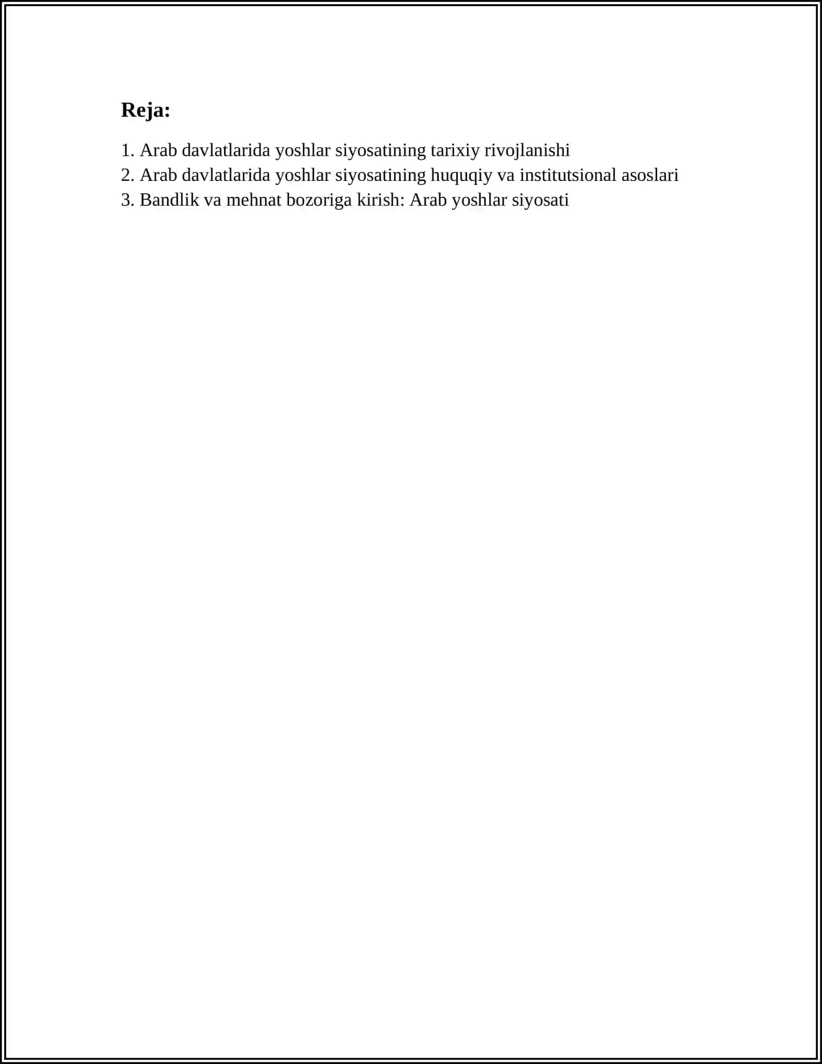 ARAB DAVLATLARIDA YOSHLAR SIYOSATI 2