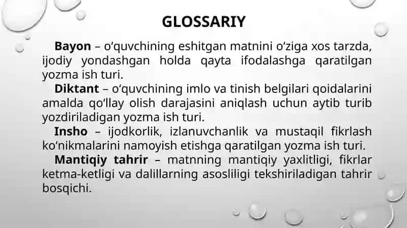 Yozma ishlarni tahrirlash va qayta ishlash 2