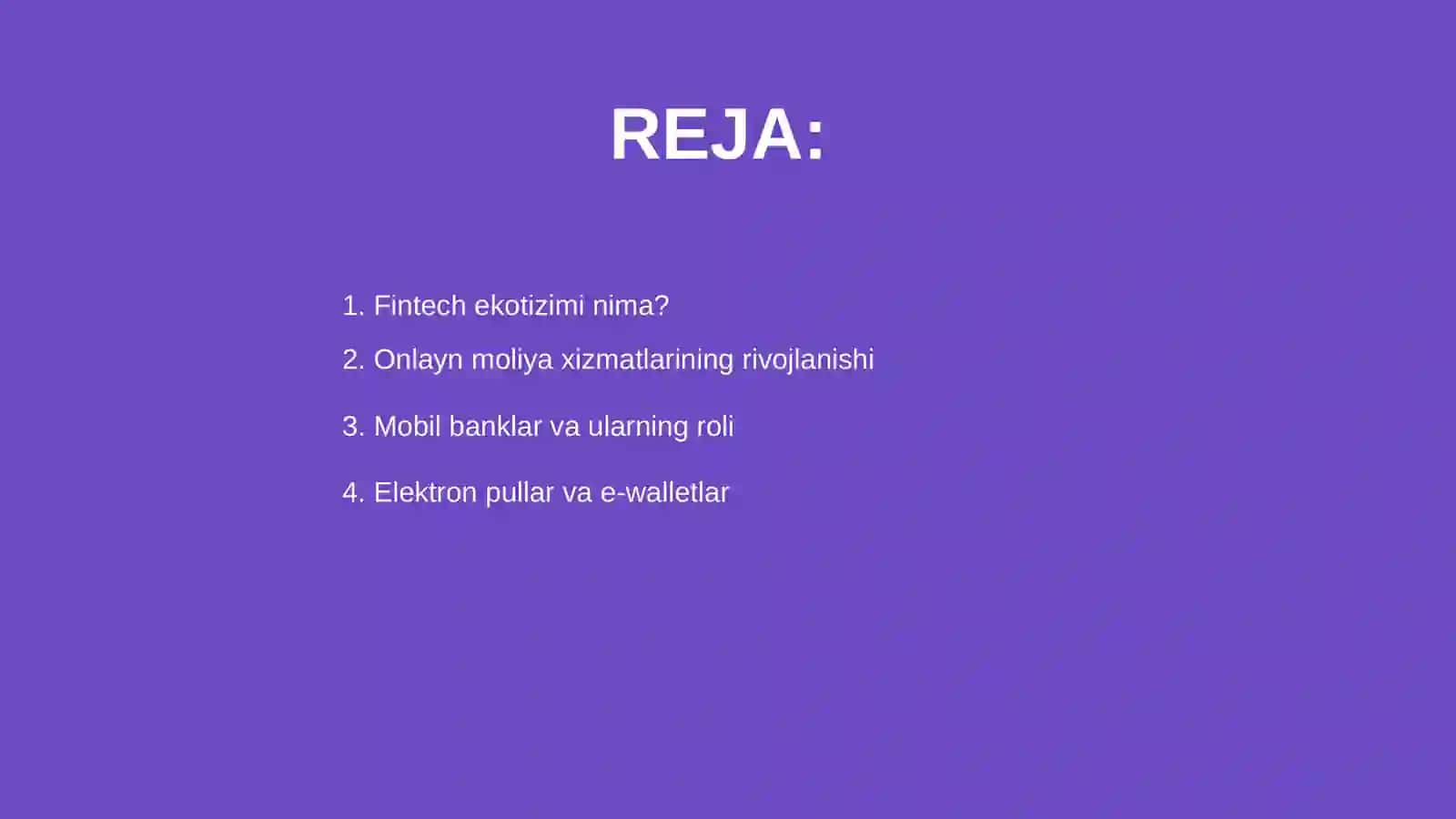 Fintech ekotizimi va onlayn moliya xizmatlari 2