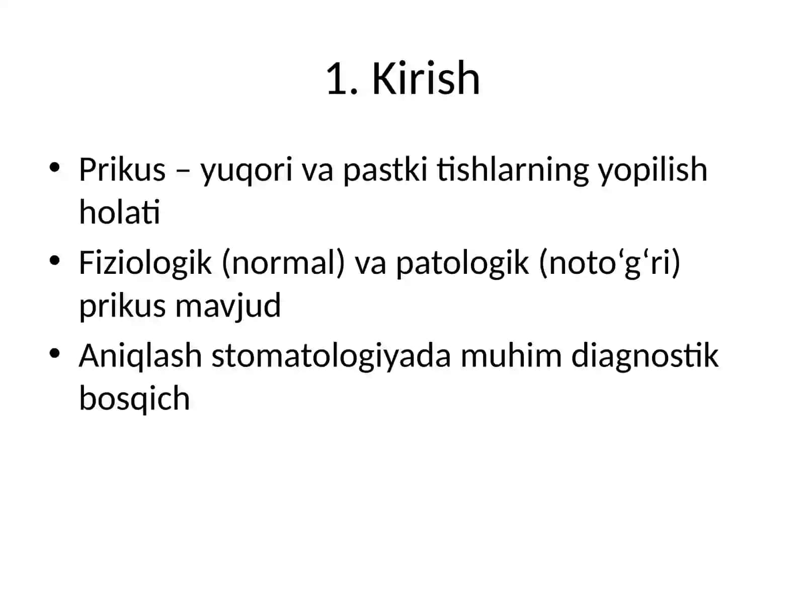Stomatologiyada Prikusni Aniqlash 2