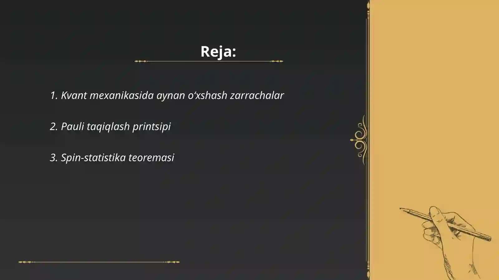 Aynan oʻxshash zarralar. Bozonlar va Fermionlar 2