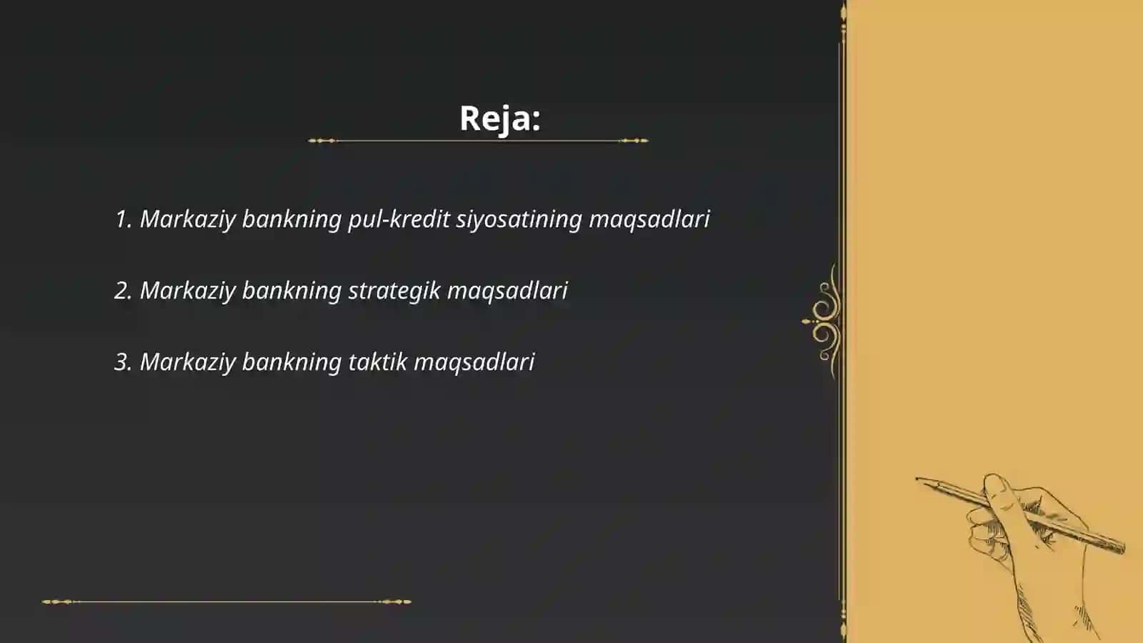 Markaziy bankning Pul kredit siyosati mazmuni strategik va taktik maqsadlari 2
