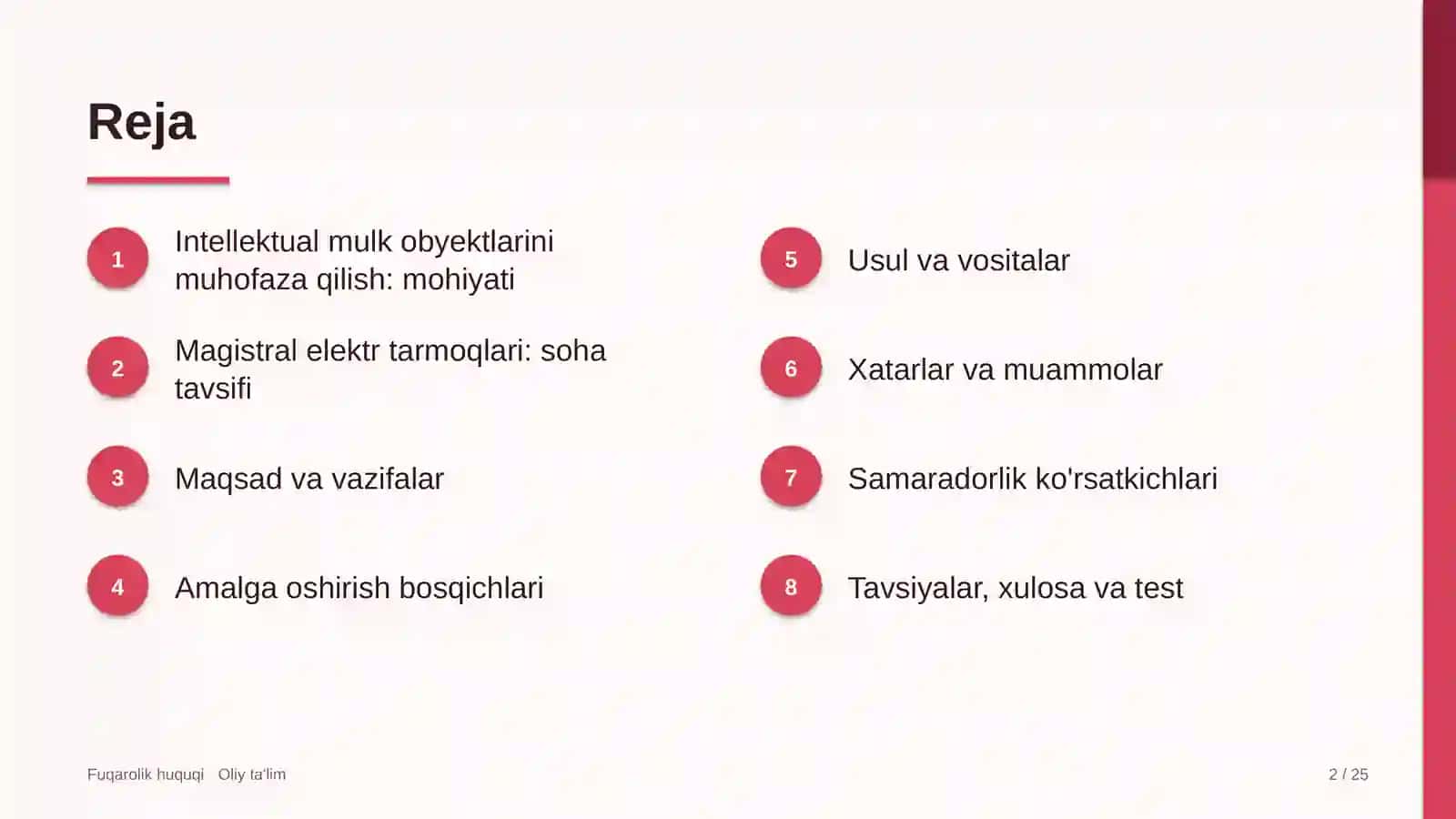 Magistral elektr tarmoqlarida intellektual mulk obyektlarini huquqiy muhofaza qilish 2