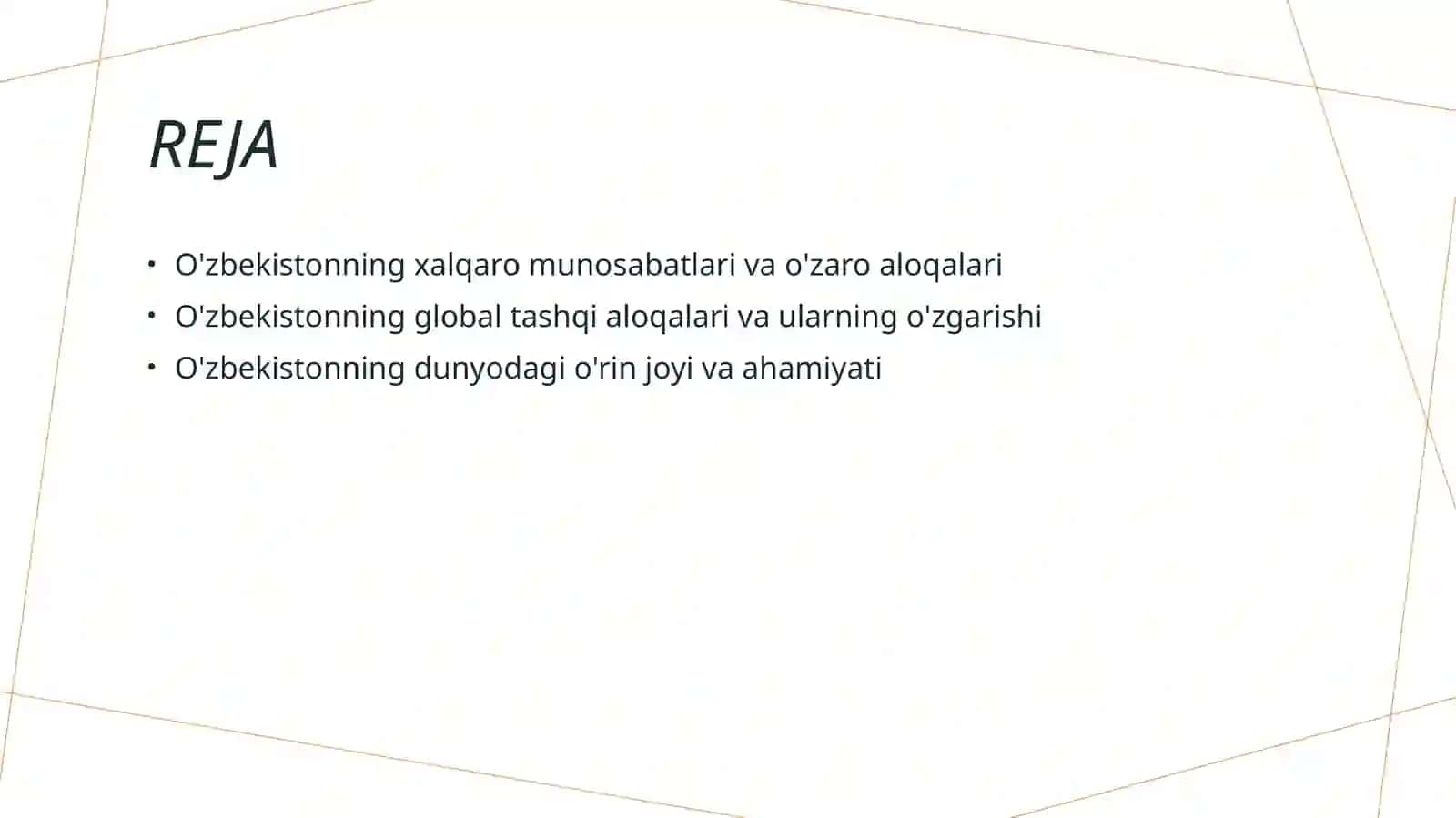 O`zbekistan va jahon hamjamiyati 2