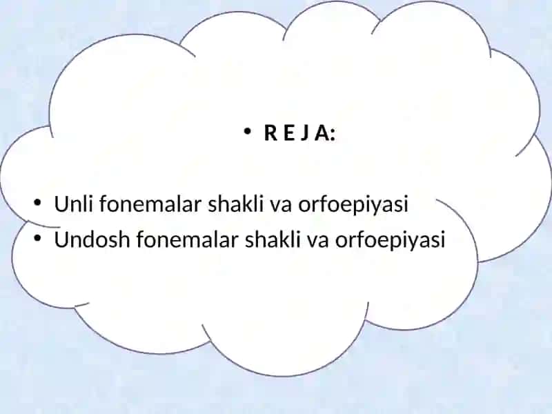 Unli va undosh fonemalar shakli va orfoepiyasi 2