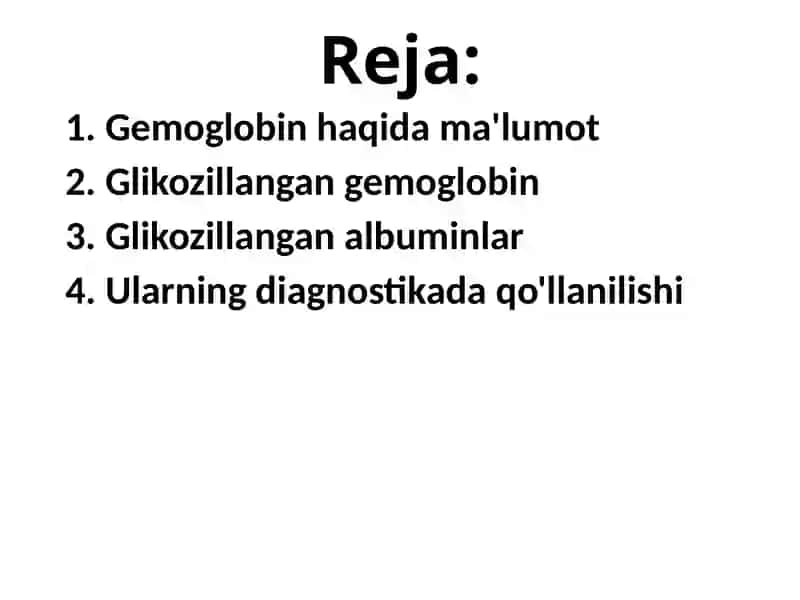 Glikozillangan gemoglobin va albuminlar 2