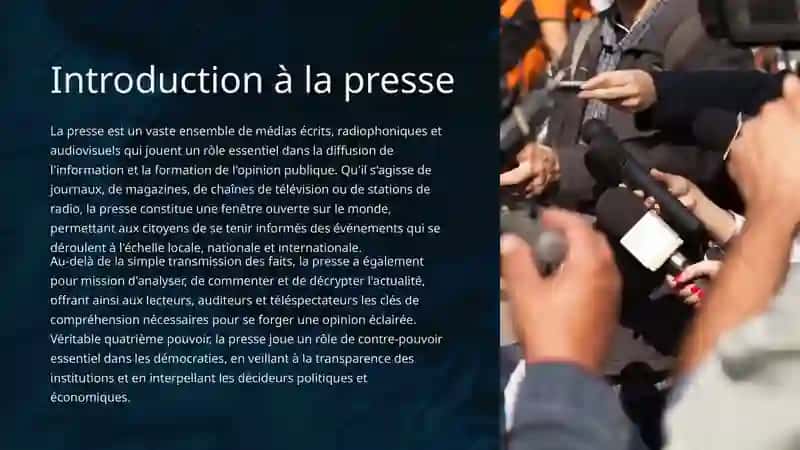 Introduction à la presse 2