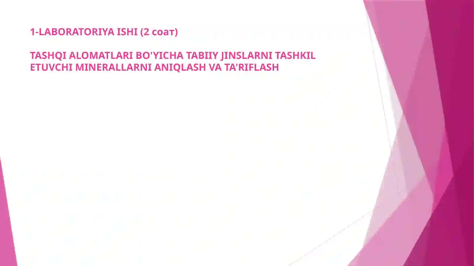 Laboratoriya Ishi (2 soat) 2