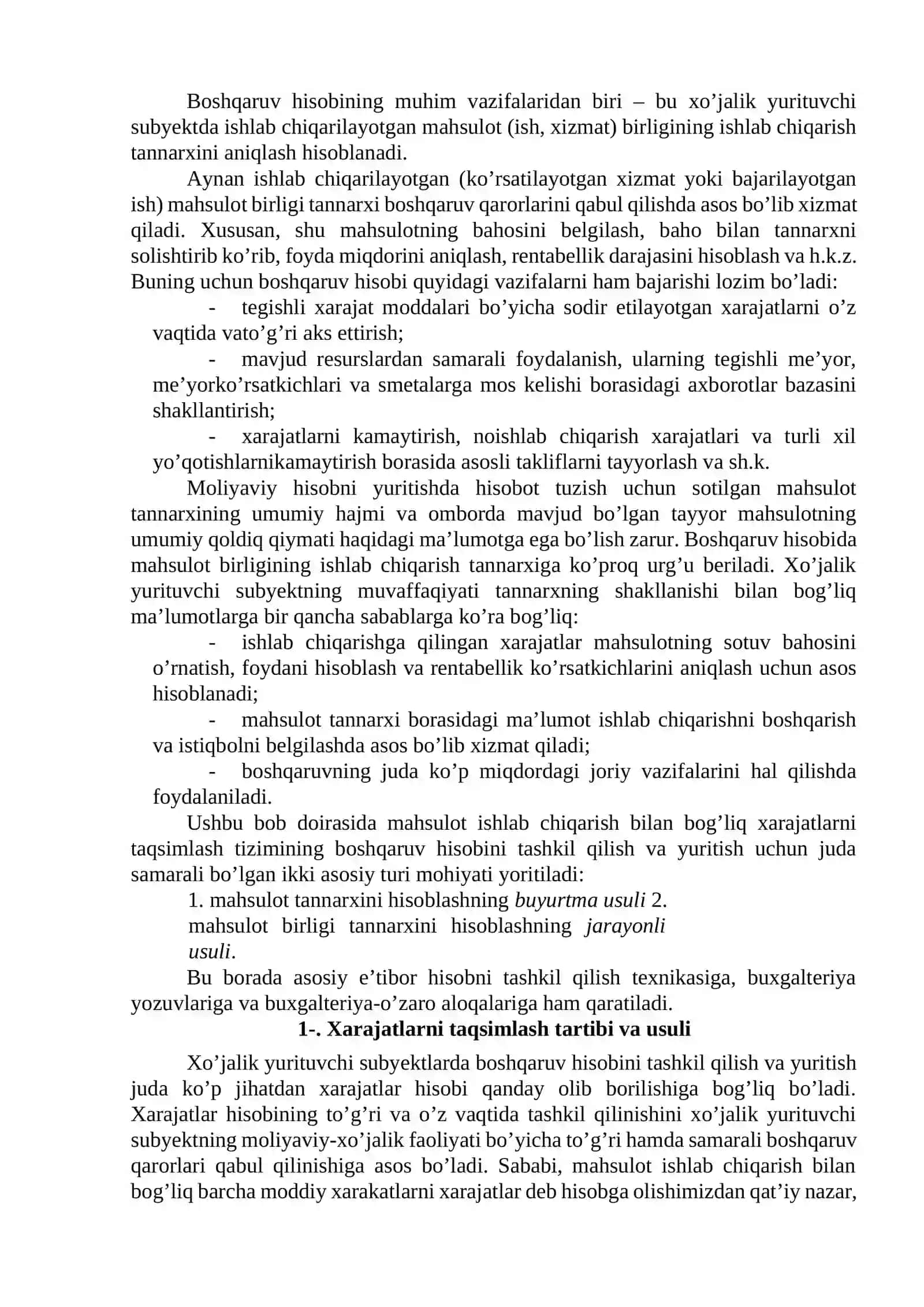 Mahsulot tannarxini kalkulatsiya qilishning oddiy usuli 2