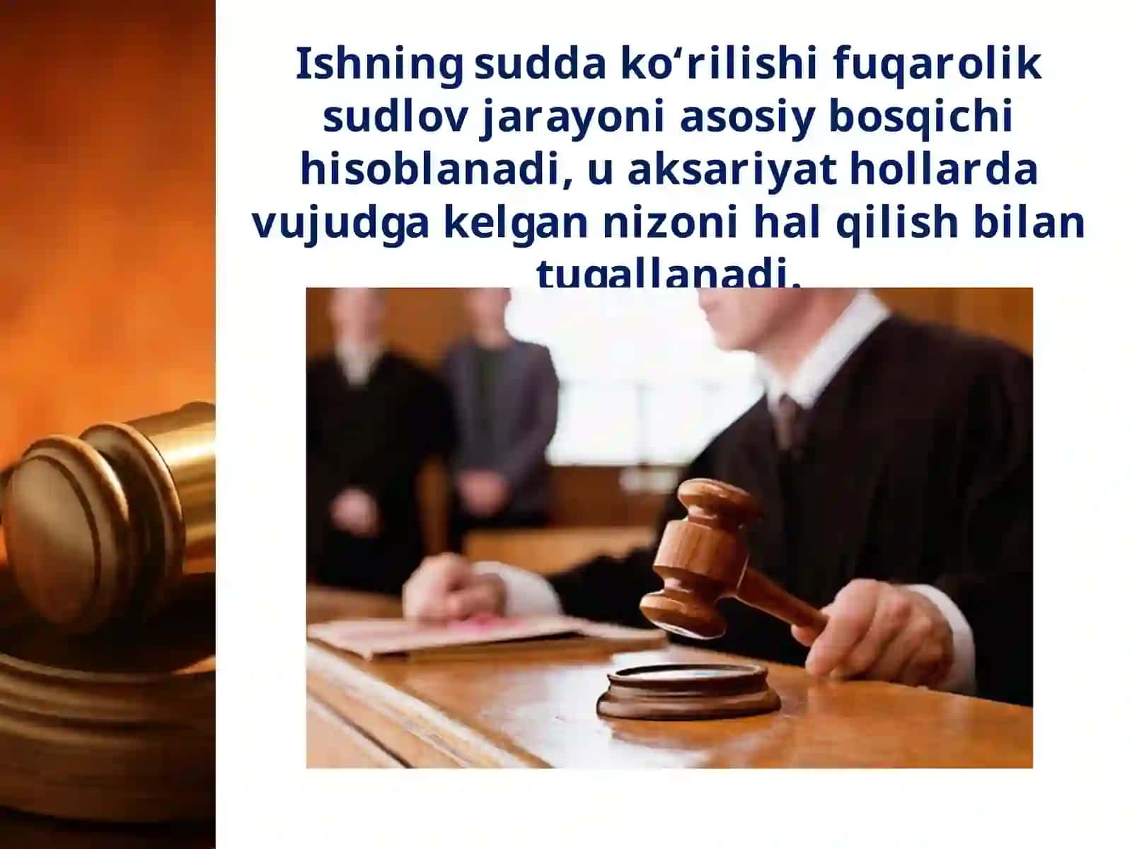 Fuqarolik ishining sudda ko‘rib chiqilishi bosqichlari 2