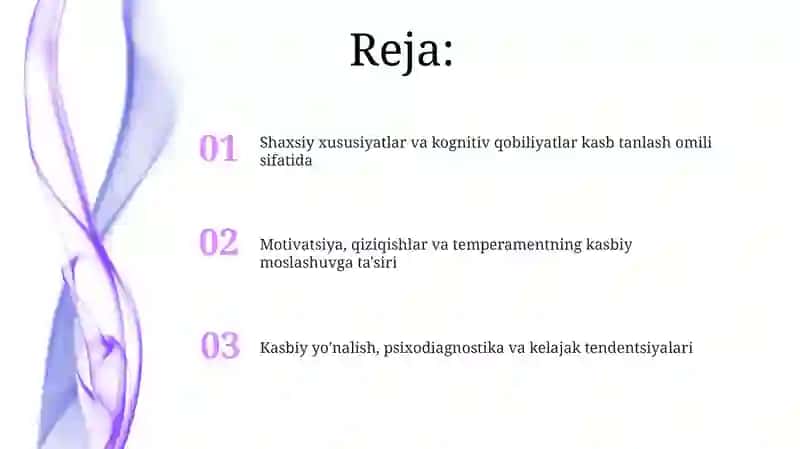 Kasb tanlashda shaxs individual psixologik hamda kognitiv xususiyatlarining namoyon boʻlishi 2