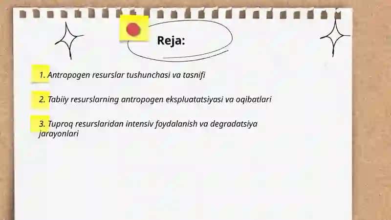 Antropogen resurslar foydalanish va muhit degradatsiyasi 2