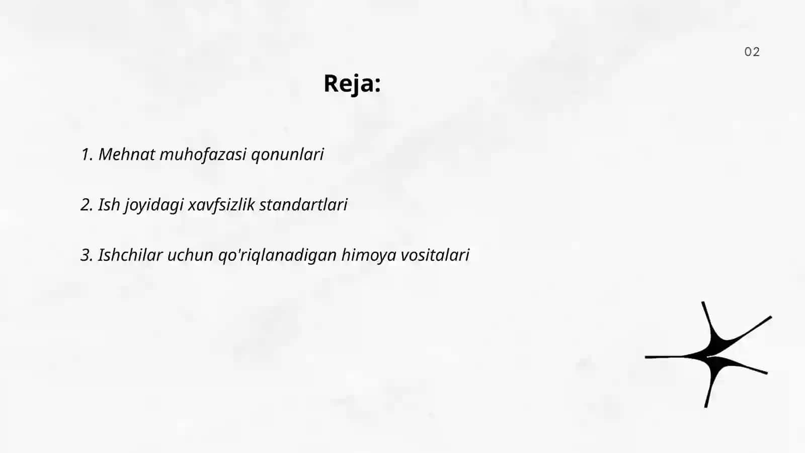 Mehnat muhofazasi va texnika xavfsizligi 2