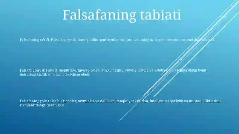 Falsafa Fani: Falsafa Faninig Predmeti Mohiyati Va Vazifalari 2