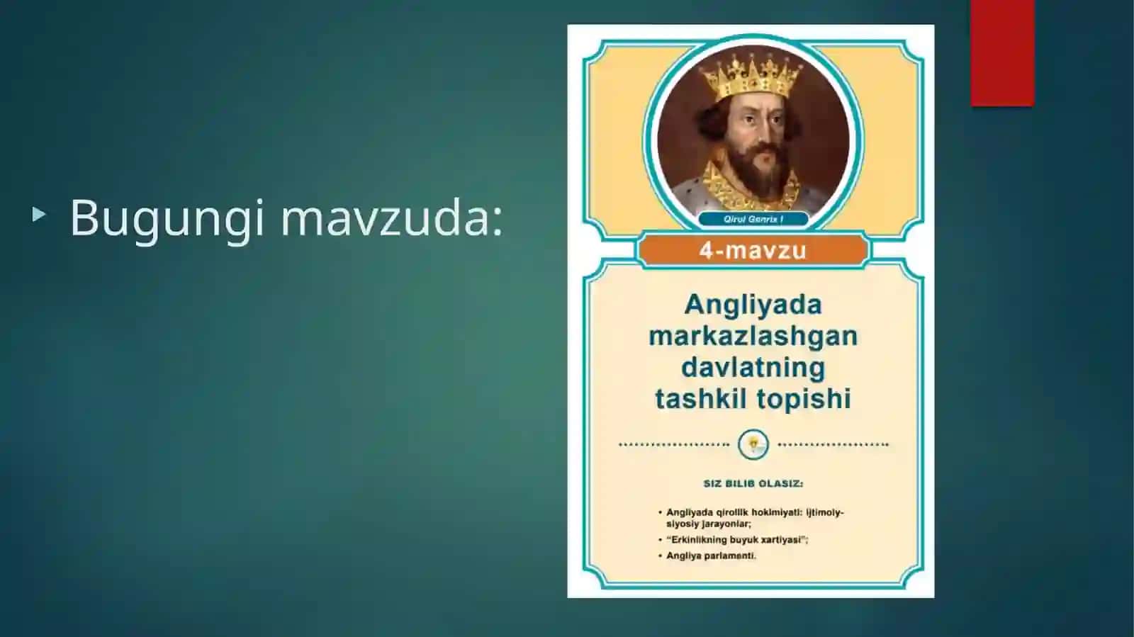 ANGLIYADA QIROLLIK HOKIMIYATI 2