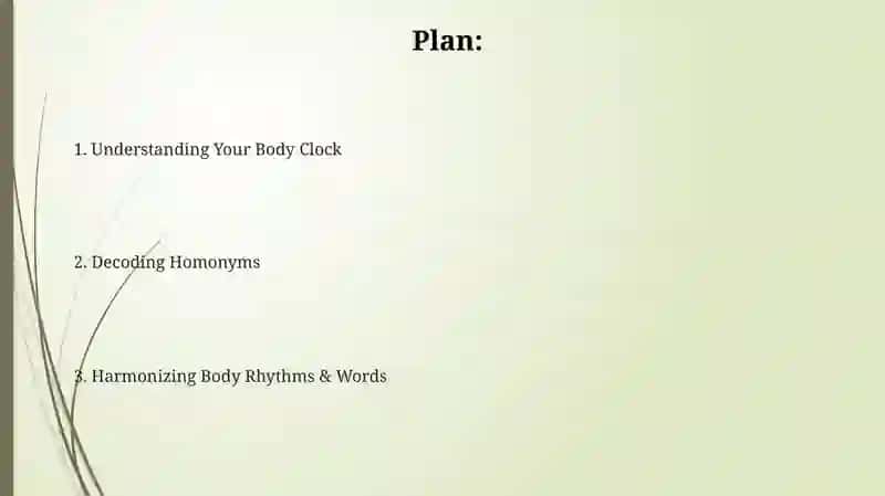 Body clock. Homonyms 2