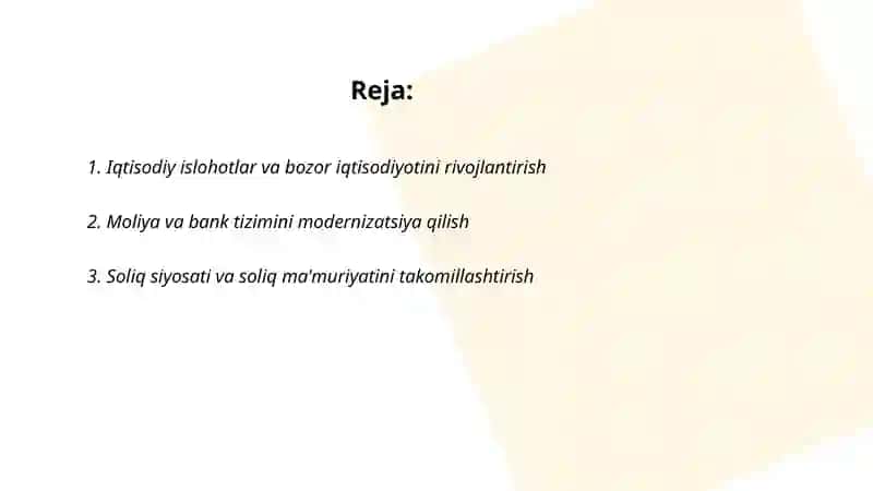 Yangi O'zbekistonda Prezident Sh. M. Mirziyoyev rahbarligi va tashabbusi ostida amalga oshirilayotgan islohotlar Ahmadjonov Izzatillo 2