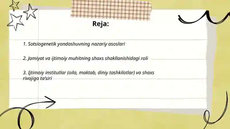Shaxs shakllanishi va rivojlanishining sotsiogenitik yunalishi 2