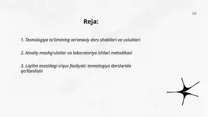Texnologiya taʼlimining shakl va metodlari 2