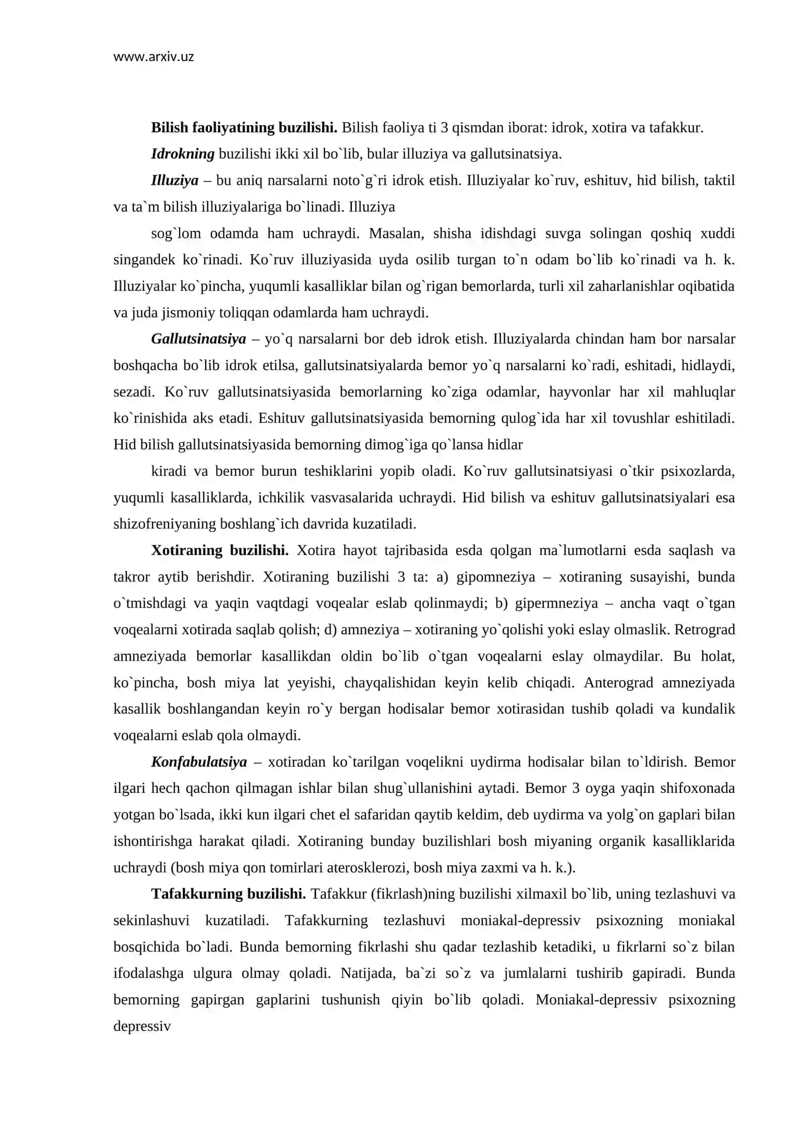Ruhiy kasalliklar ruhiy kasalliklarda uchraydigan belgilar 2