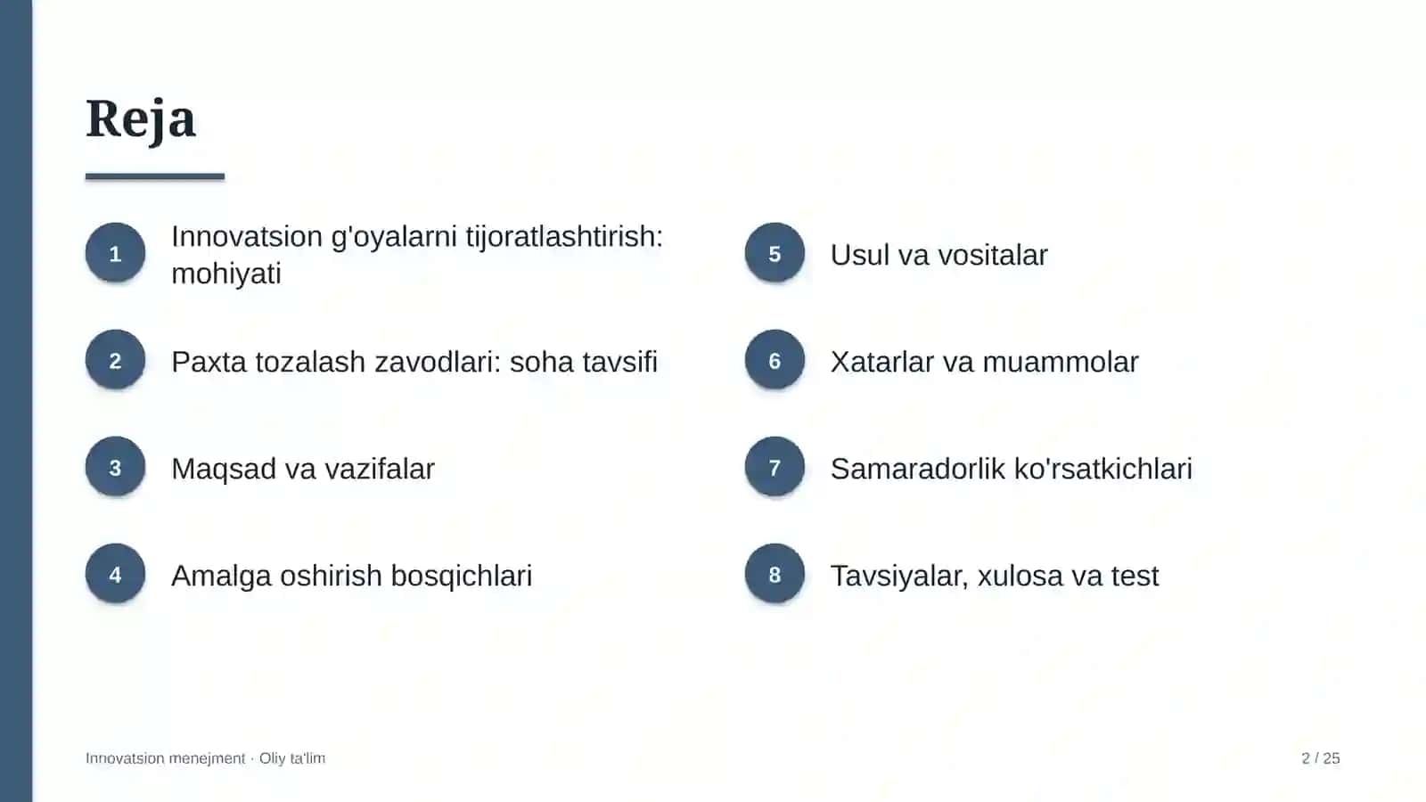 paxta tozalash zavodlarida innovatsion g'oyalarni tijoratlashtirish 1325 2
