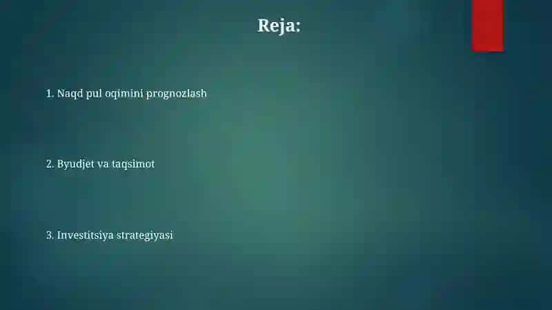 Moliyaviy qarorlar qabul qilish tizimi 2