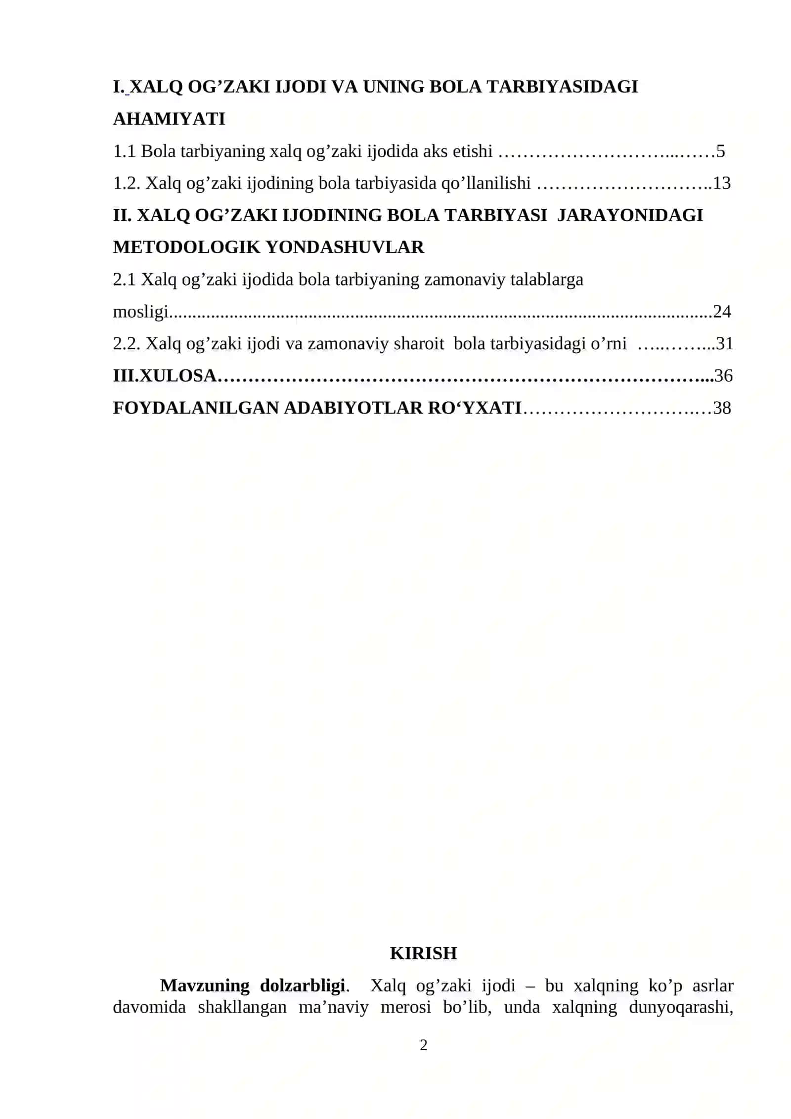 Tarbiyaviy ishlar metodikasida xalq og’zaki ijodi namunalaridan foydalanish 2