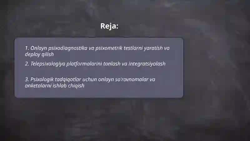 Psixologiyada informatika yaratish 2
