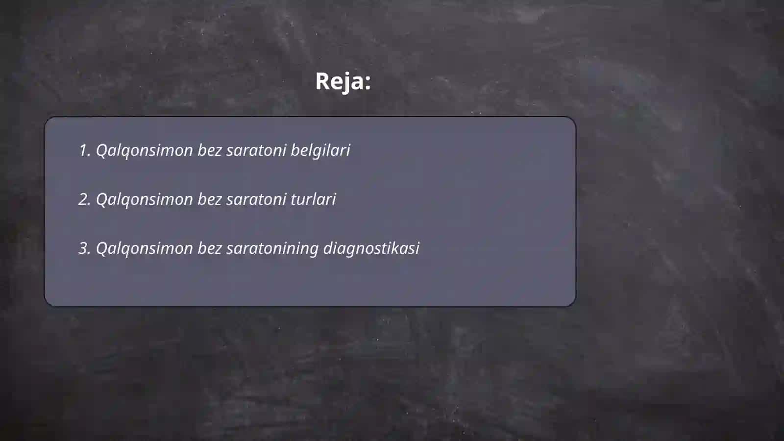 Qalqonsimon bez saratoni 2