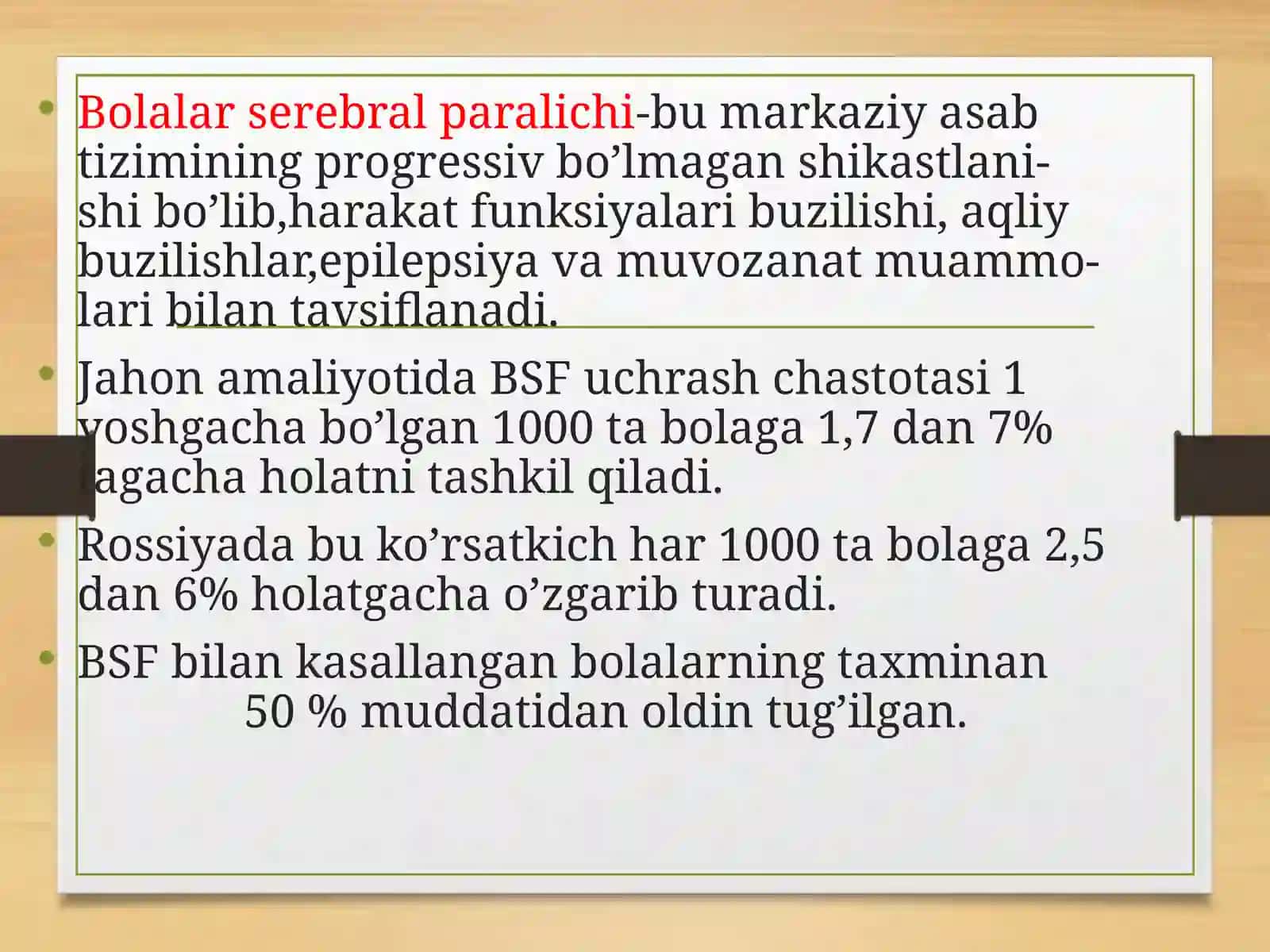 Bolarlar serebral paralichi 2