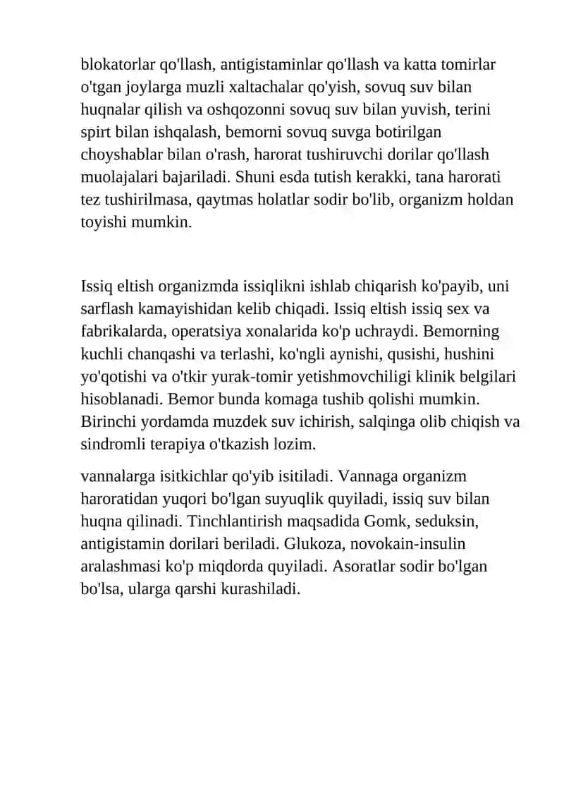 Gipertermiya sindromi va uni davolashda ishlatadigon dori vositalari 2