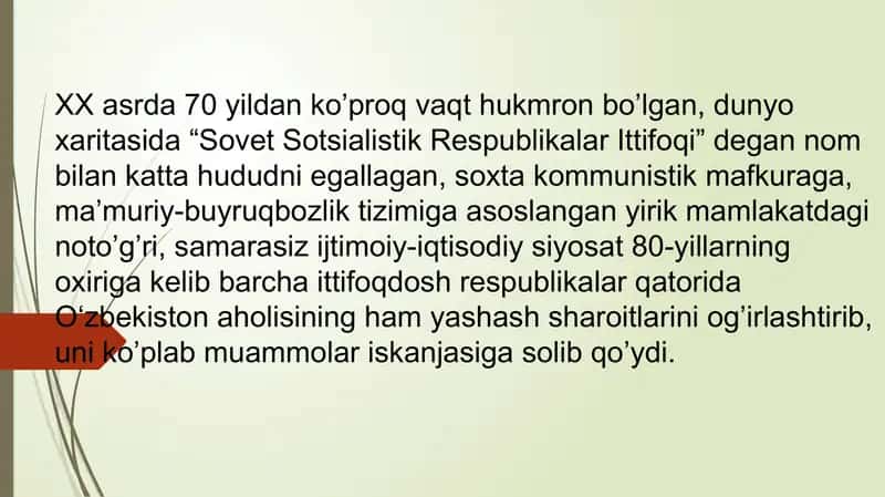 O'zbekiston mustaqillik yo'lida 2