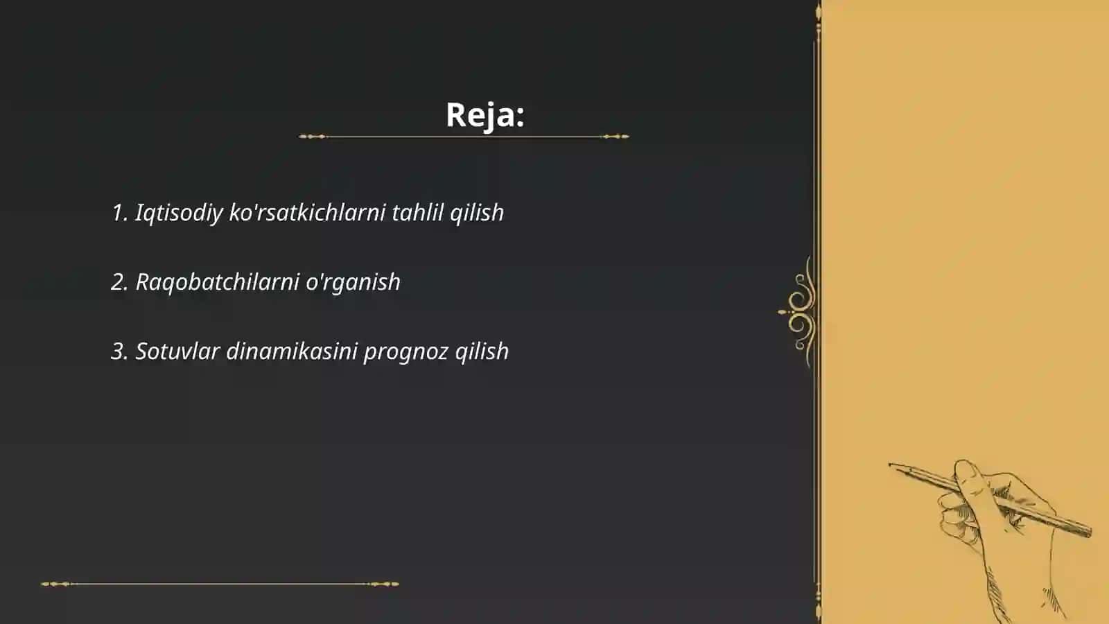 Bozor tendensiyalarini sharhlash va prognoz qilish 2