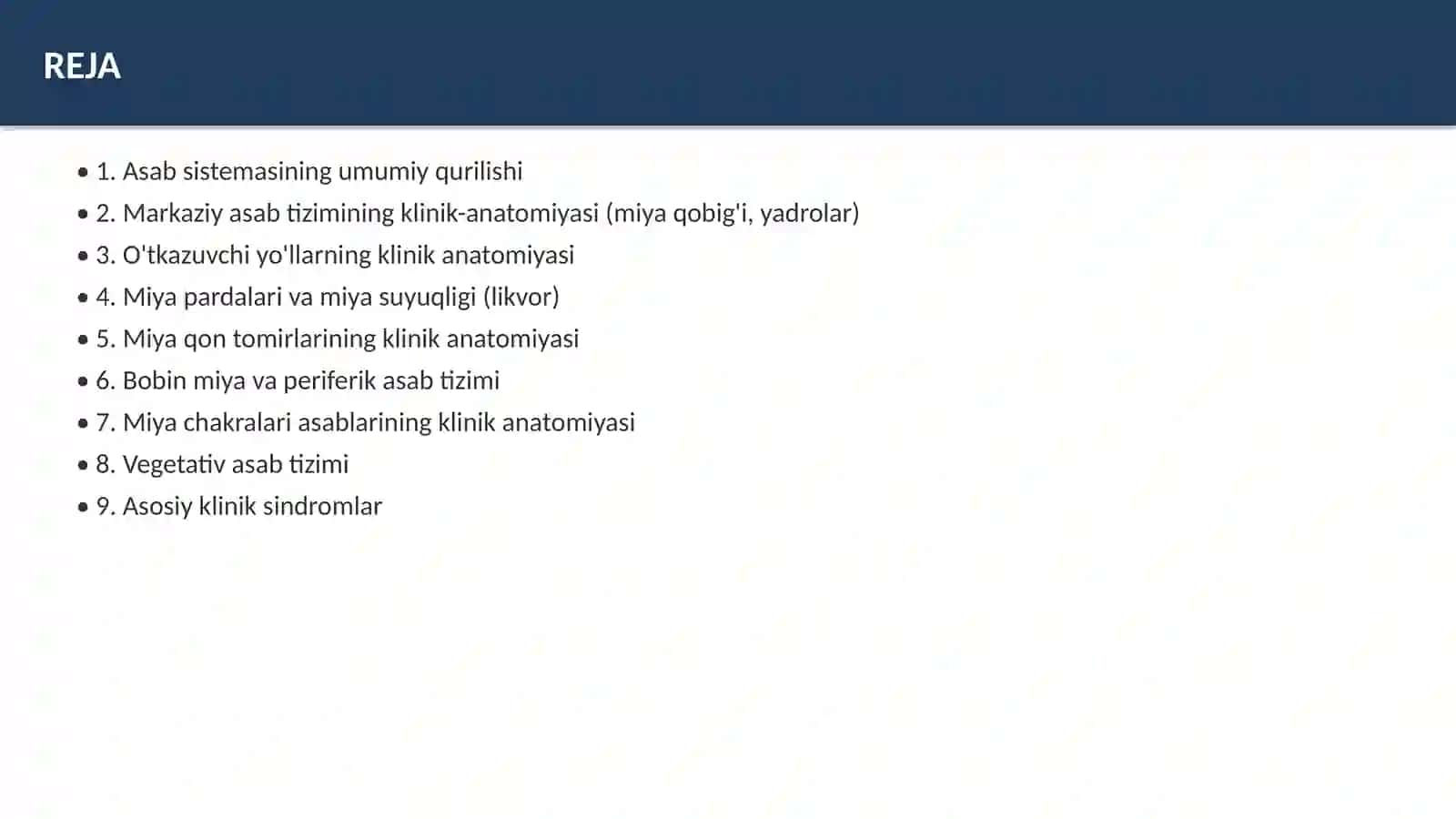 ASAB SISTEMASINING KLINIK ANATOMIYASI 2