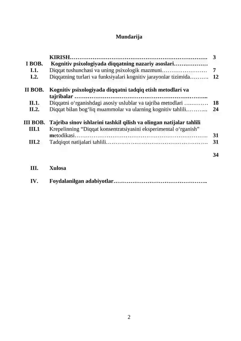 Kognitiv psixologiyada diqqat tadqiqotlari 2