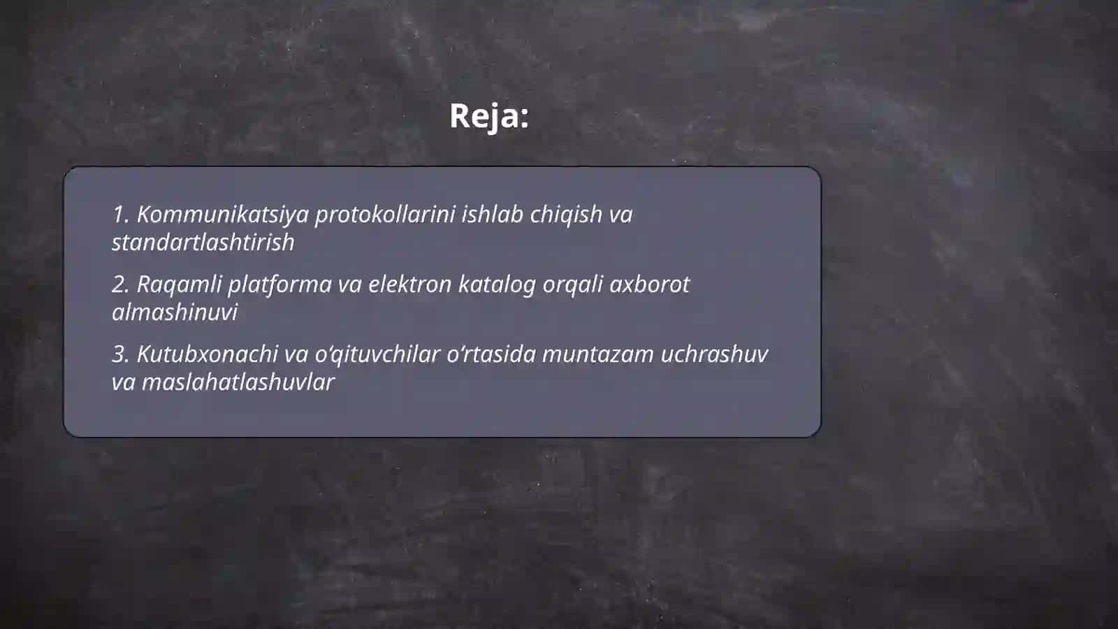 O'zaro Axborot Almashinuvi Mexanizmi 2