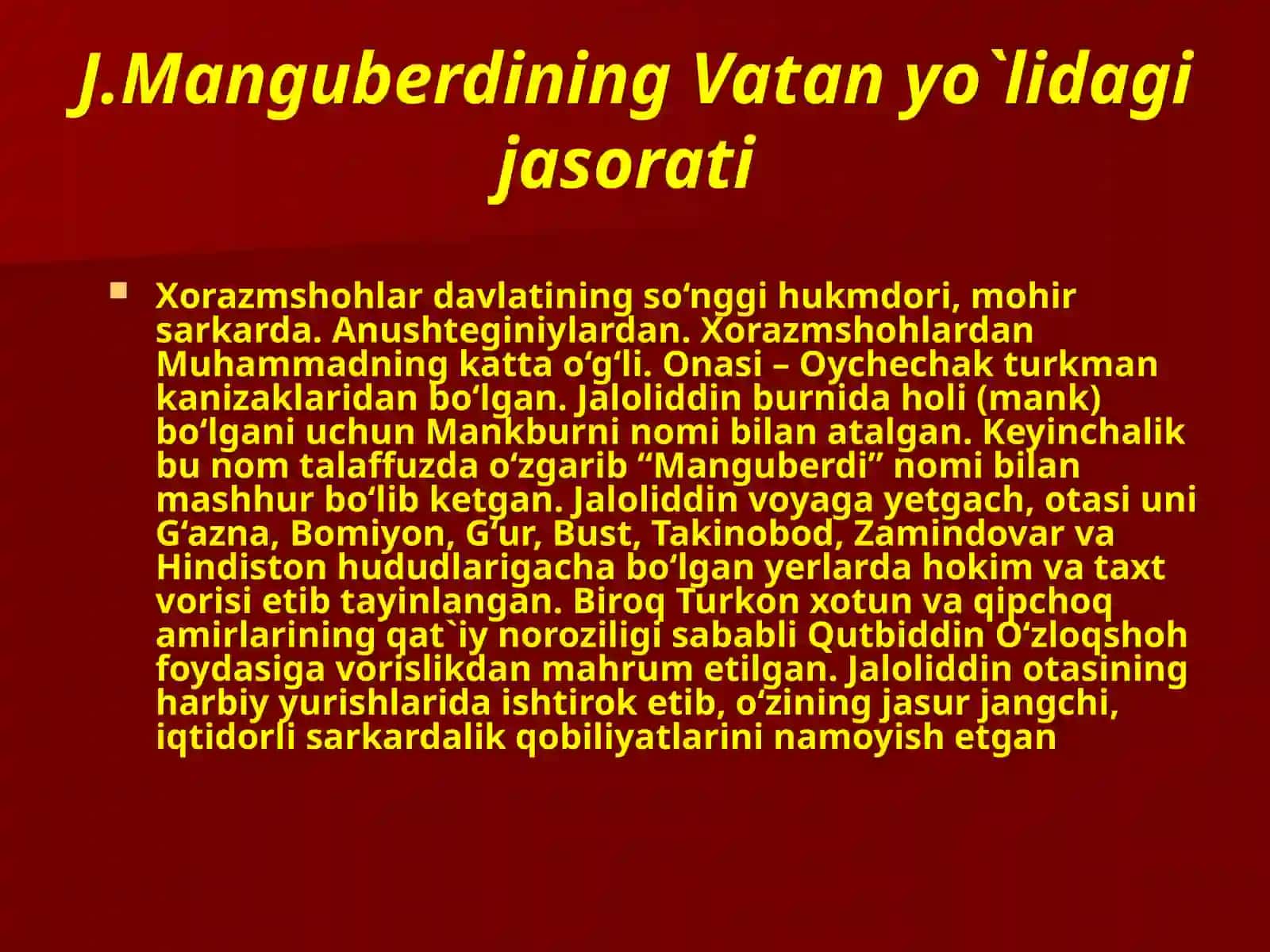 Jaloliddin Xorazmshohlar davlatini tiklash yo'lida 2