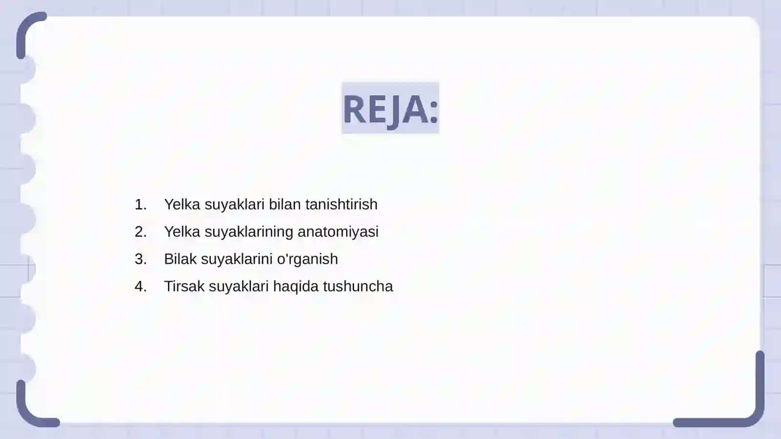 Yelka bilak tirsak suyaglari haqida talimot 2