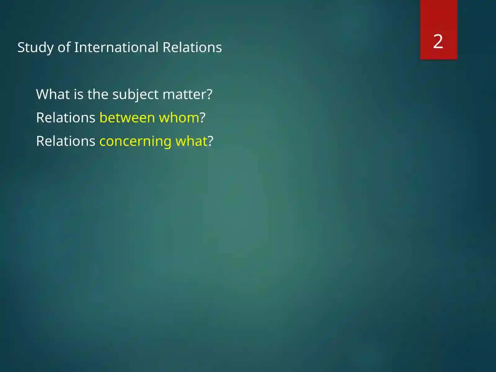 International Relations 2