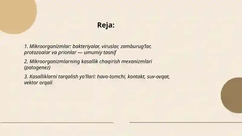 Mikroorganizmlar keltirib chiqaradigan kasalliklari, ularning oldini olish. Immunitet 2